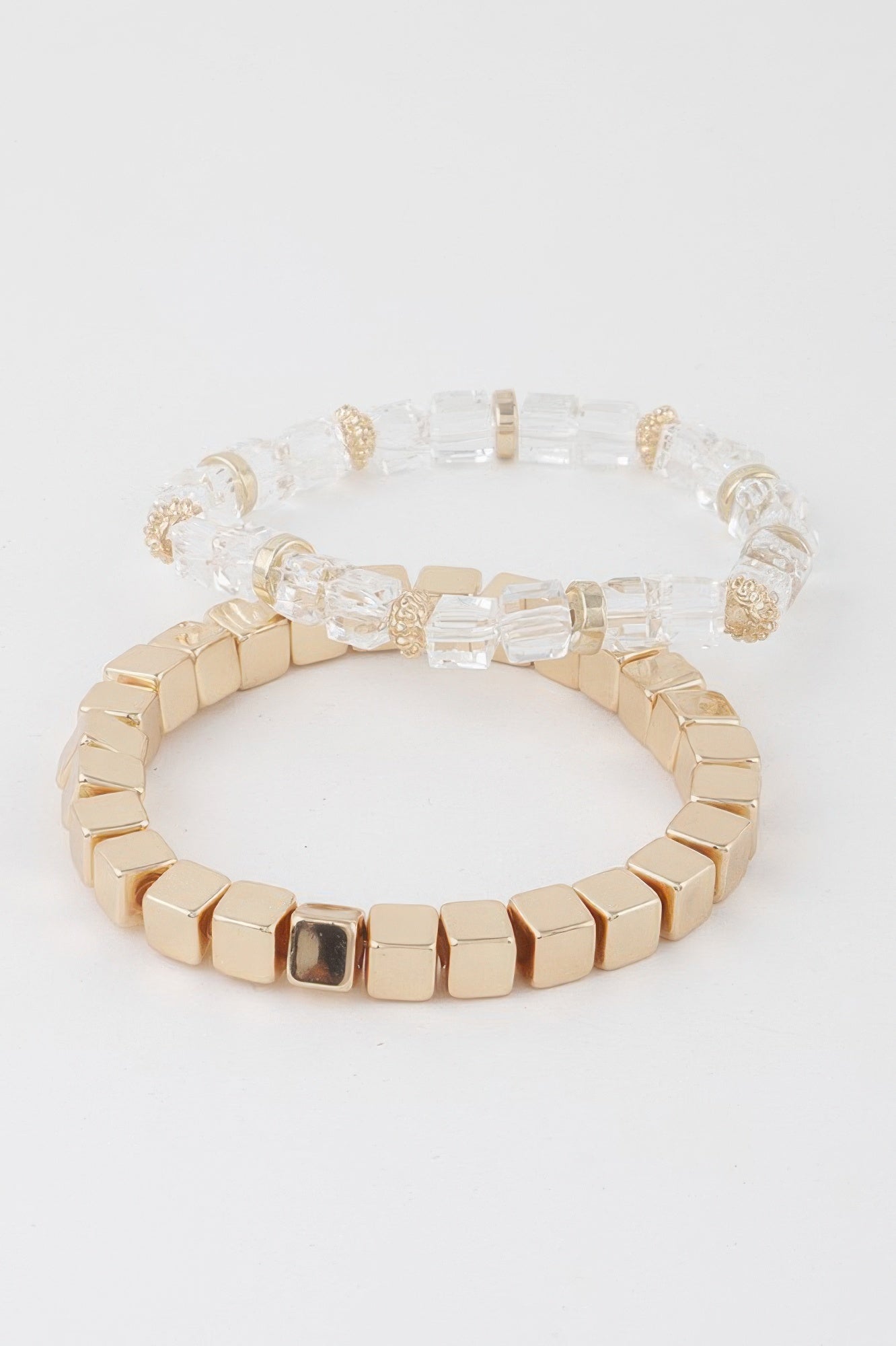 Double Clear Block Bracelet