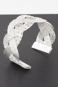 Twisted Braid Open Cuff Bracelet