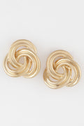 Triple Lined Knot Stud Earrings