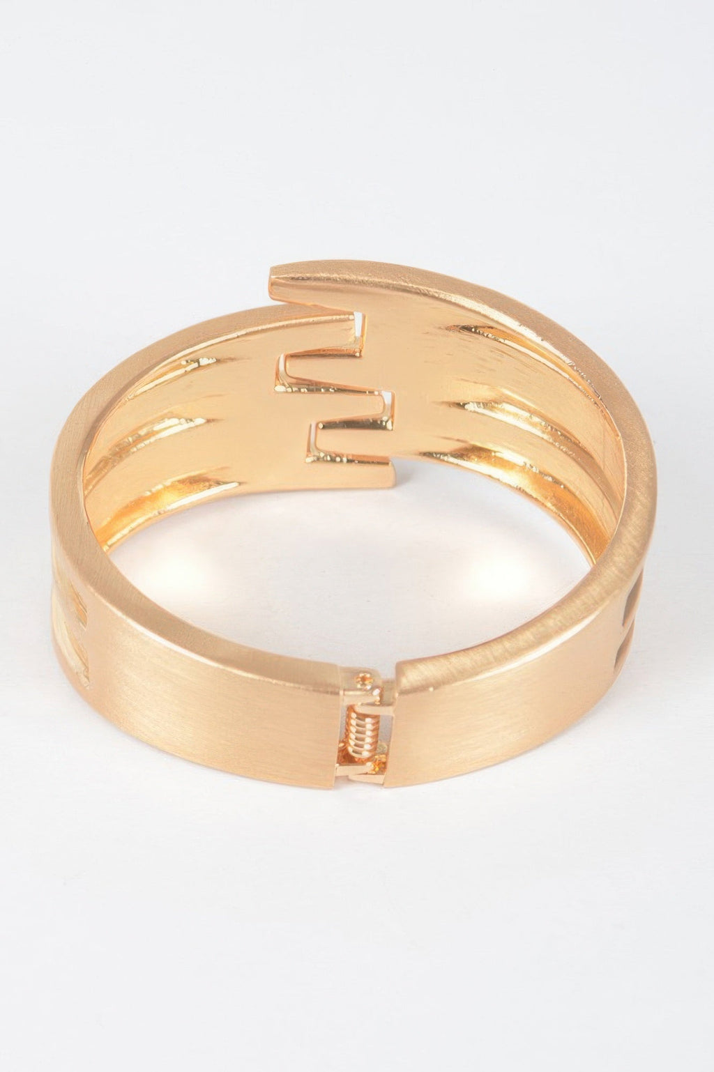 Metal Spring Hinge Cuff Bracelet