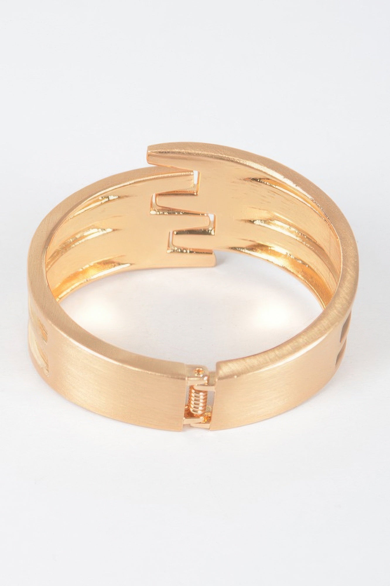 Metal Spring Hinge Cuff Bracelet