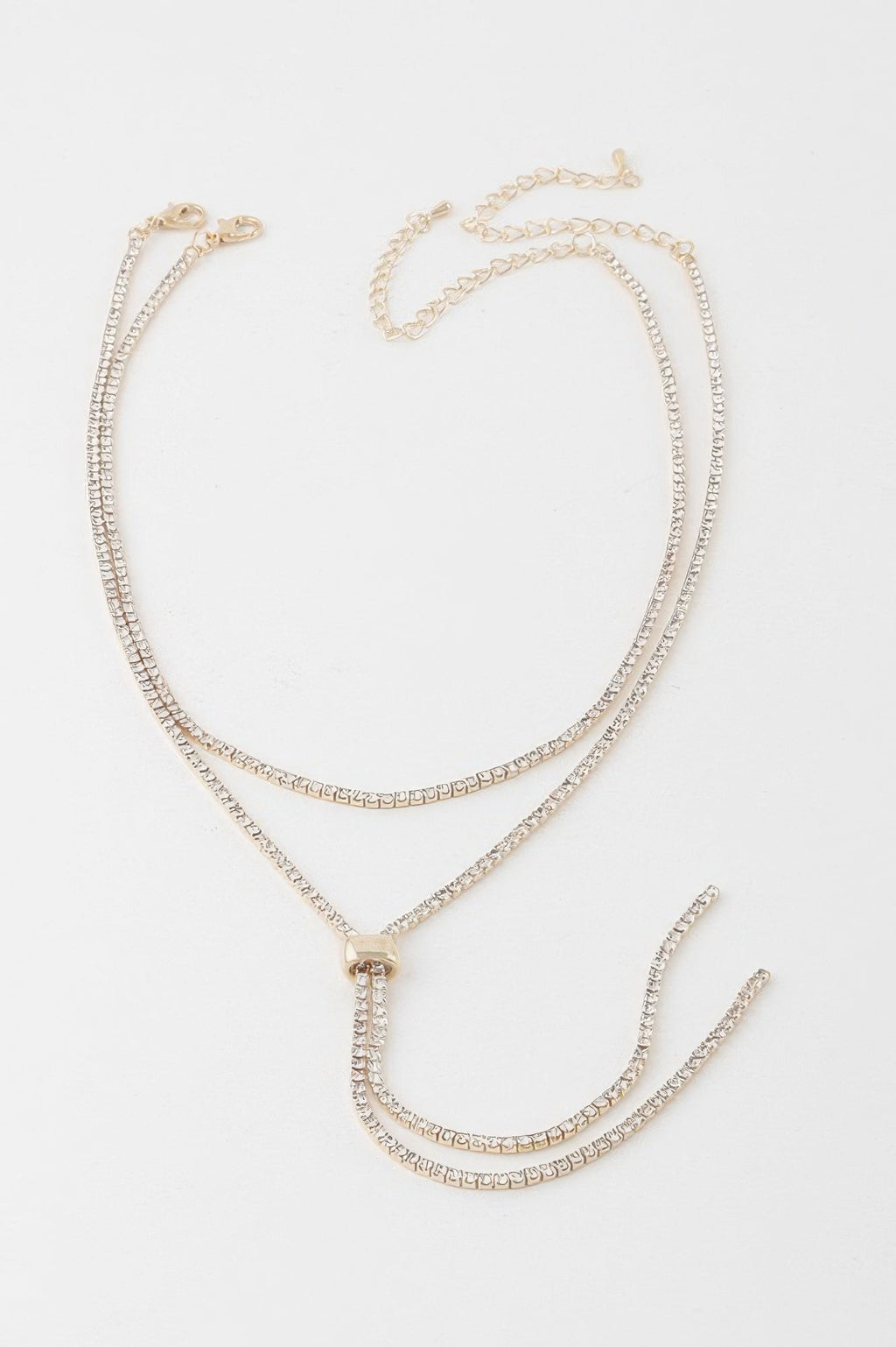 Jeweled Rhinestone Choker Drop Necklace