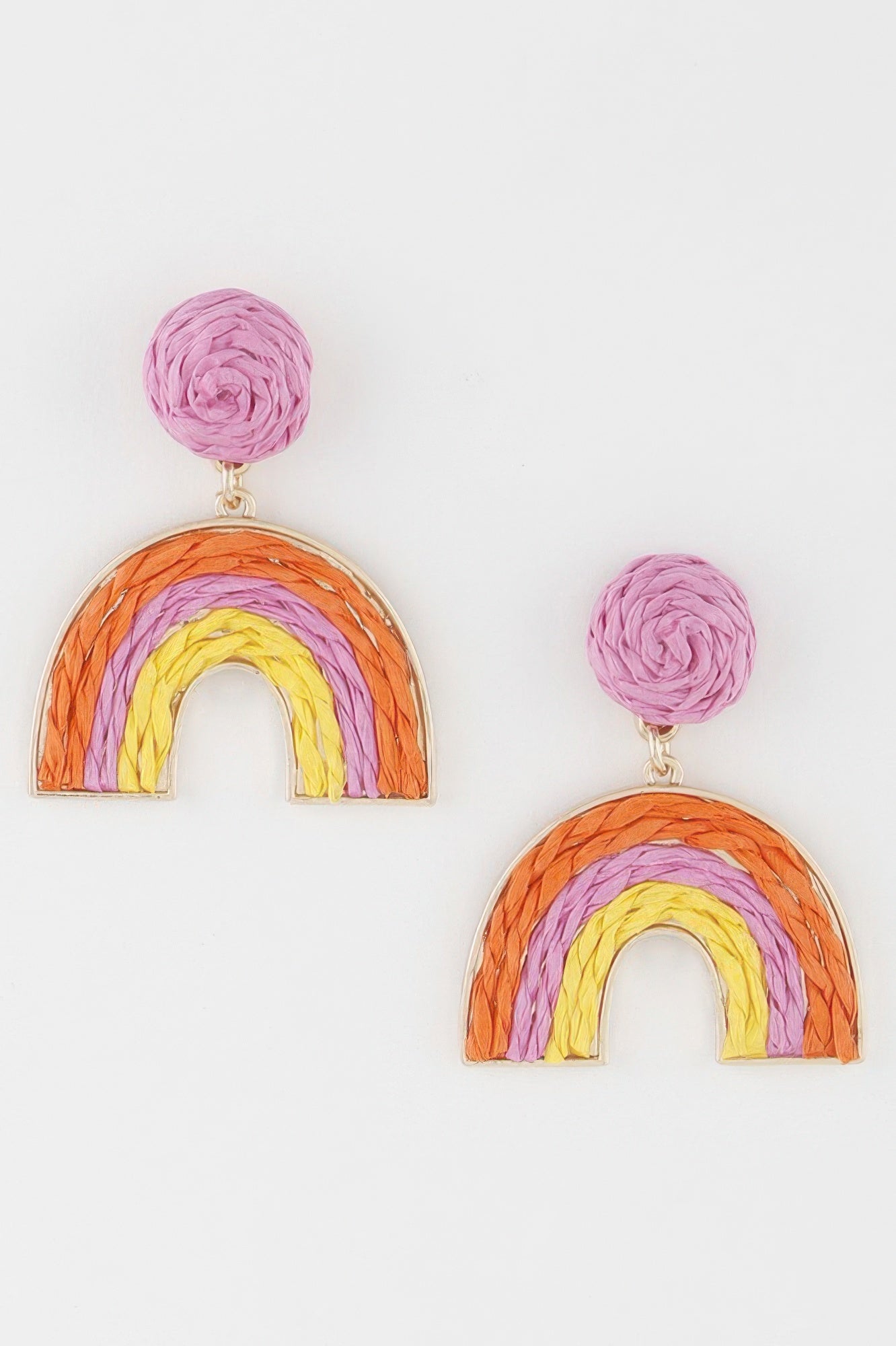 Triple Twisted Rainbow Earrings