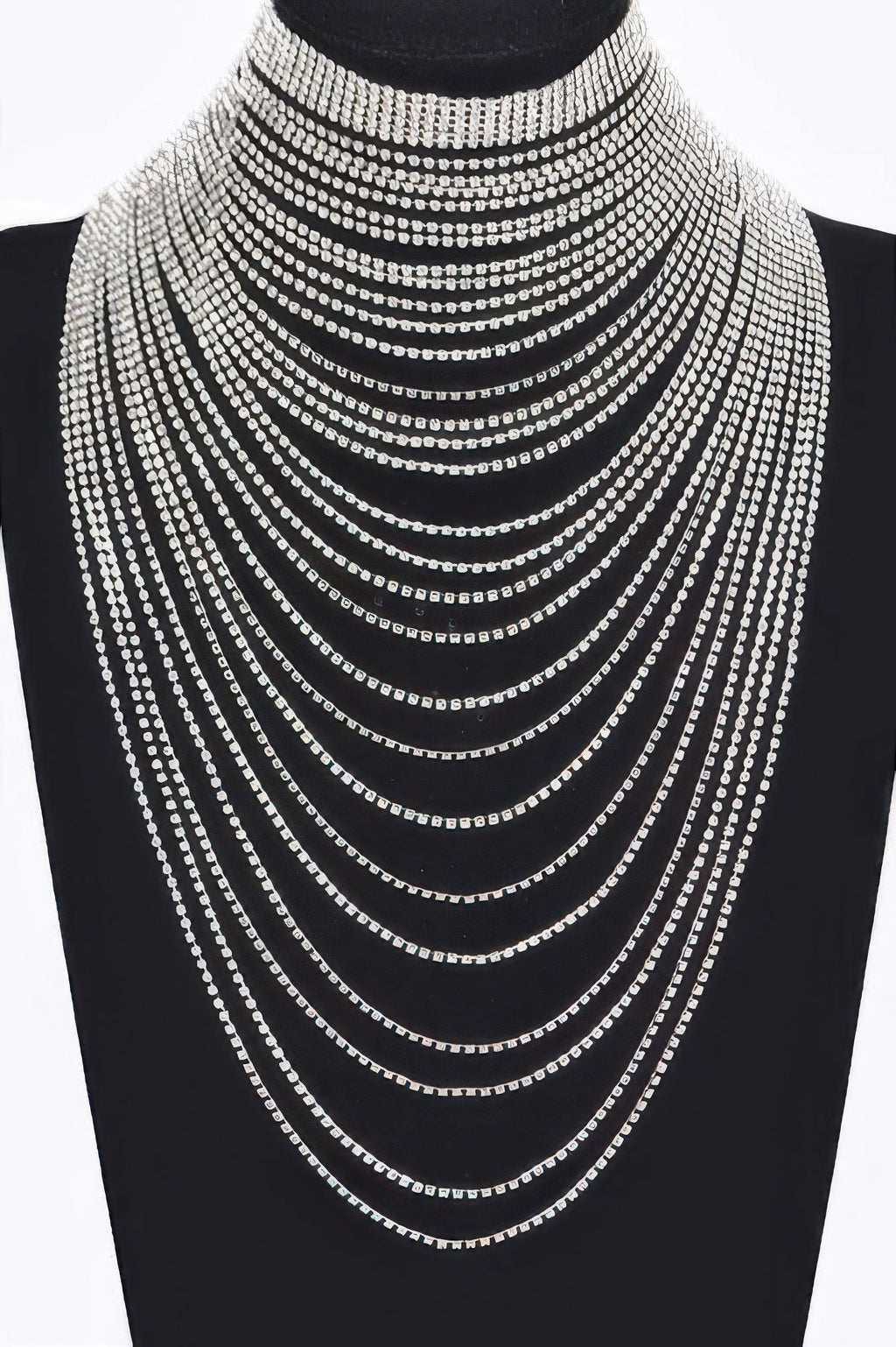 Multi Layered Rhinestone Necklace