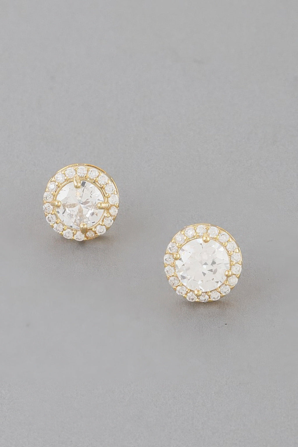 Jeweled Round Stud Earrings