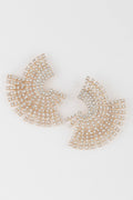 Multi Rhinestone Disk Earrings