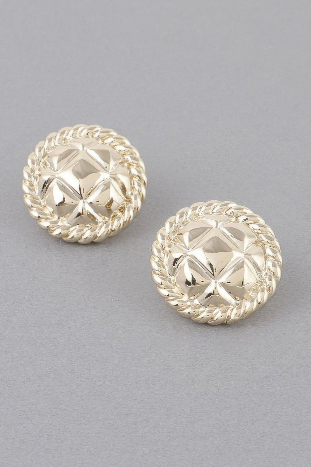 Quilted Twist Stud Earrings