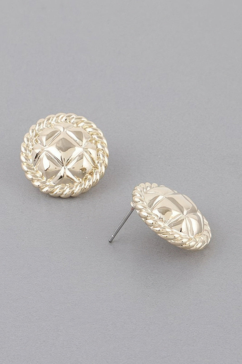 Quilted Twist Stud Earrings