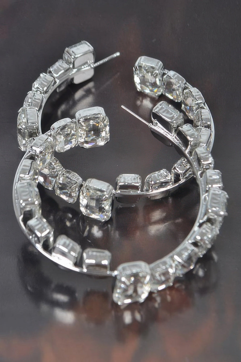 Stone Hoop Earring