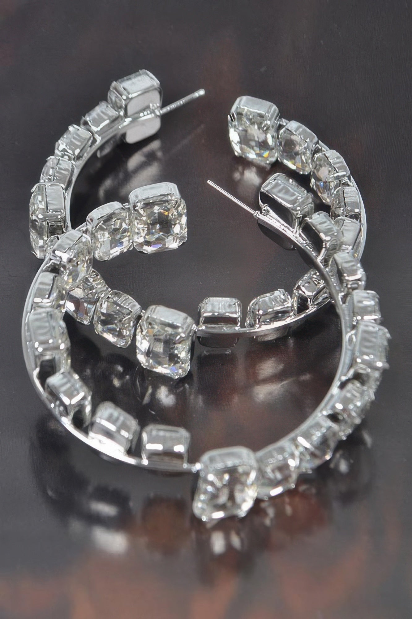 Stone Hoop Earring