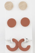 Two Toned Nature Earrings Set