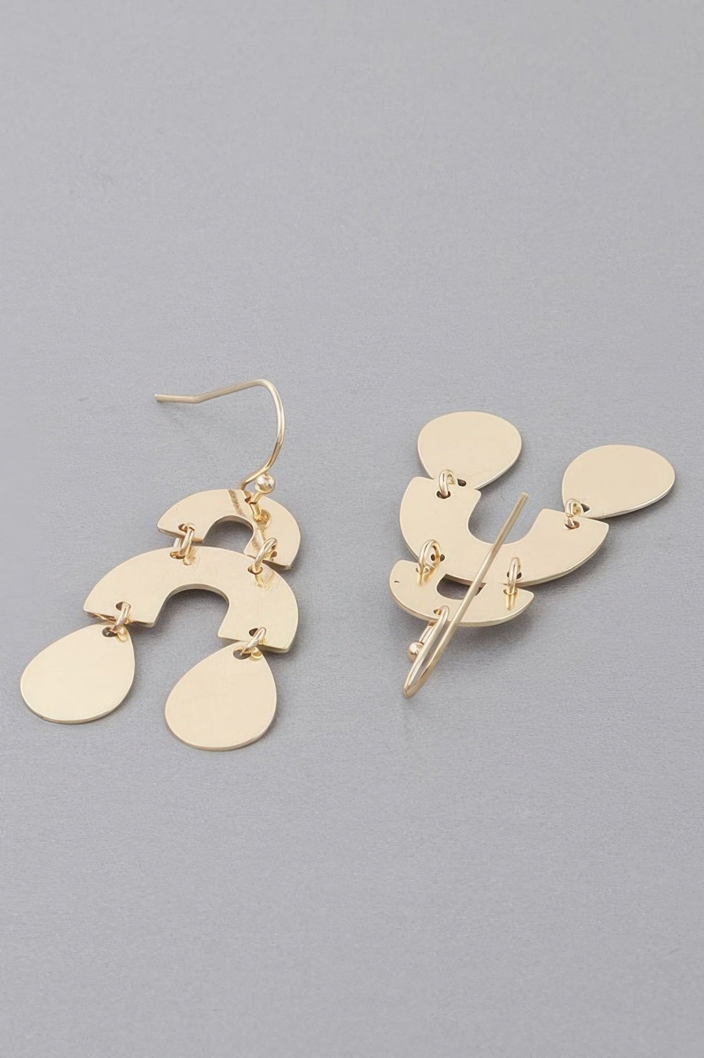 Double Arch Teardrop Earrings
