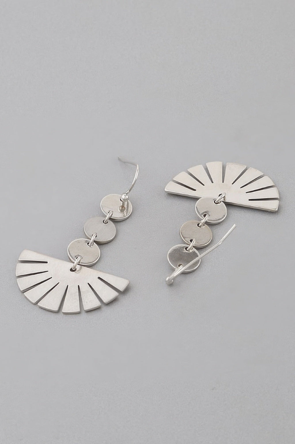 Circle Flower Drop Earrings