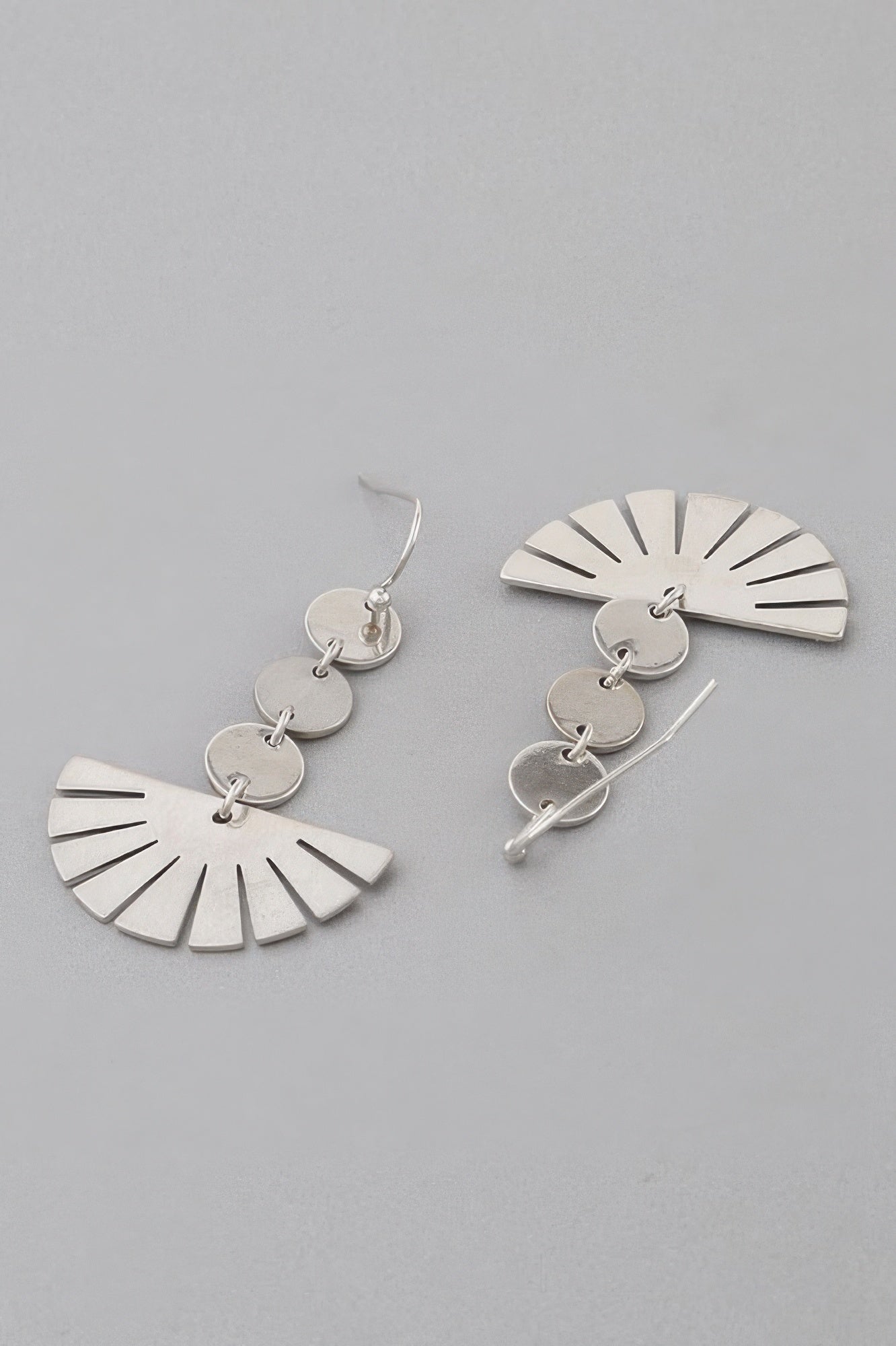 Circle Flower Drop Earrings