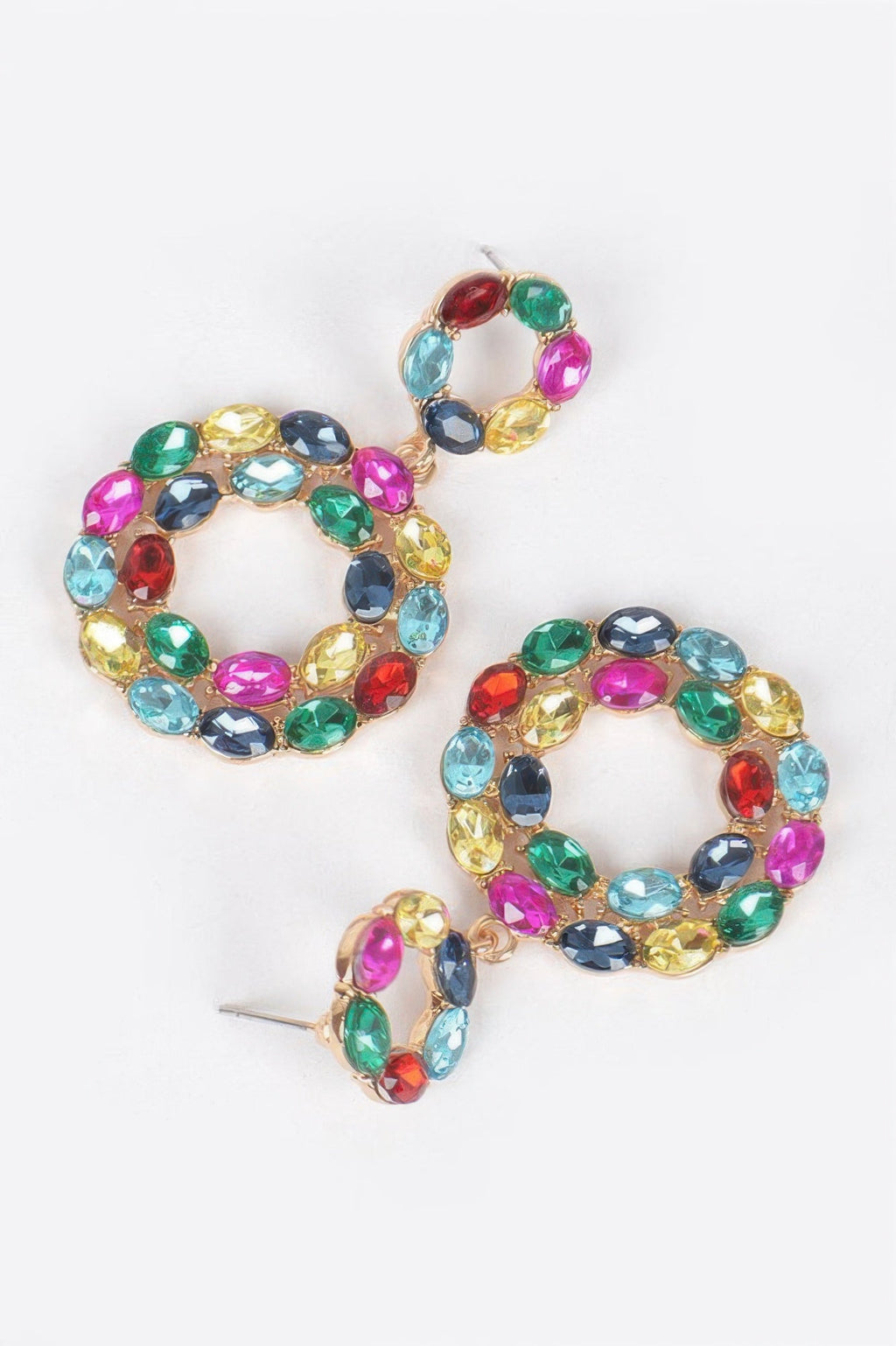 Rhinestone Round Daggle Earring