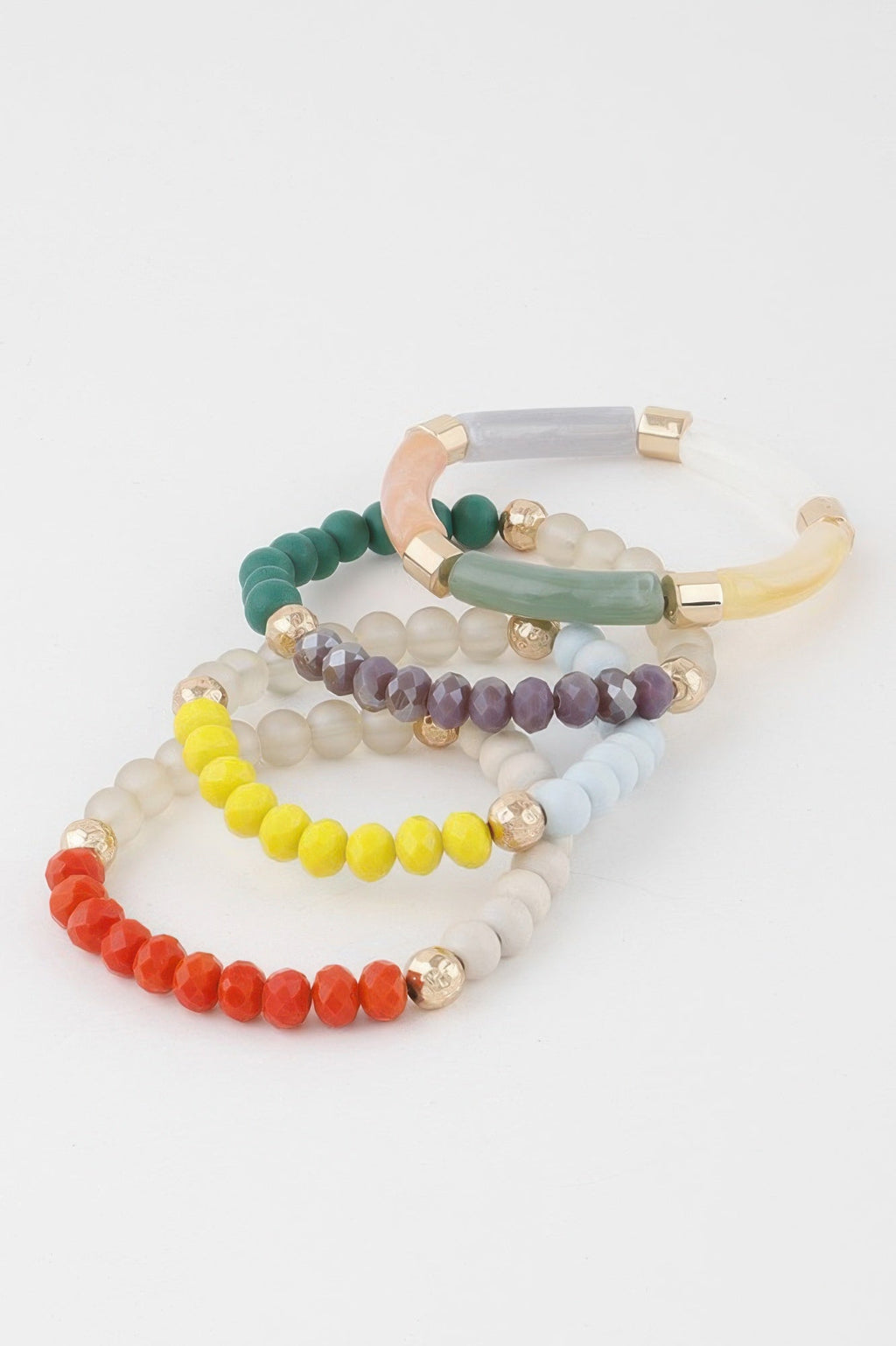 Multi Beaded Tube Bracelet