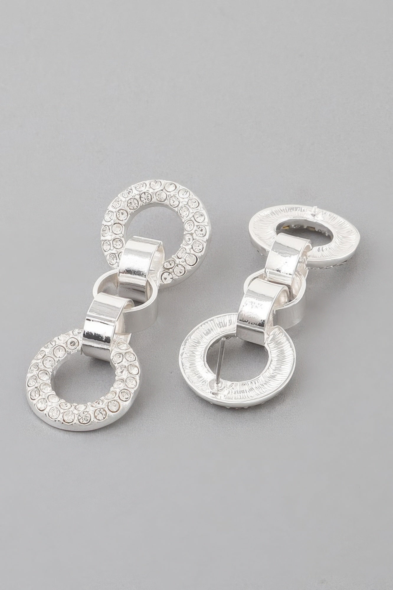 Crystal Cuff Chain Drop Earrings