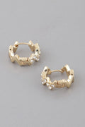 Jeweled Swivel Hoop Earrings
