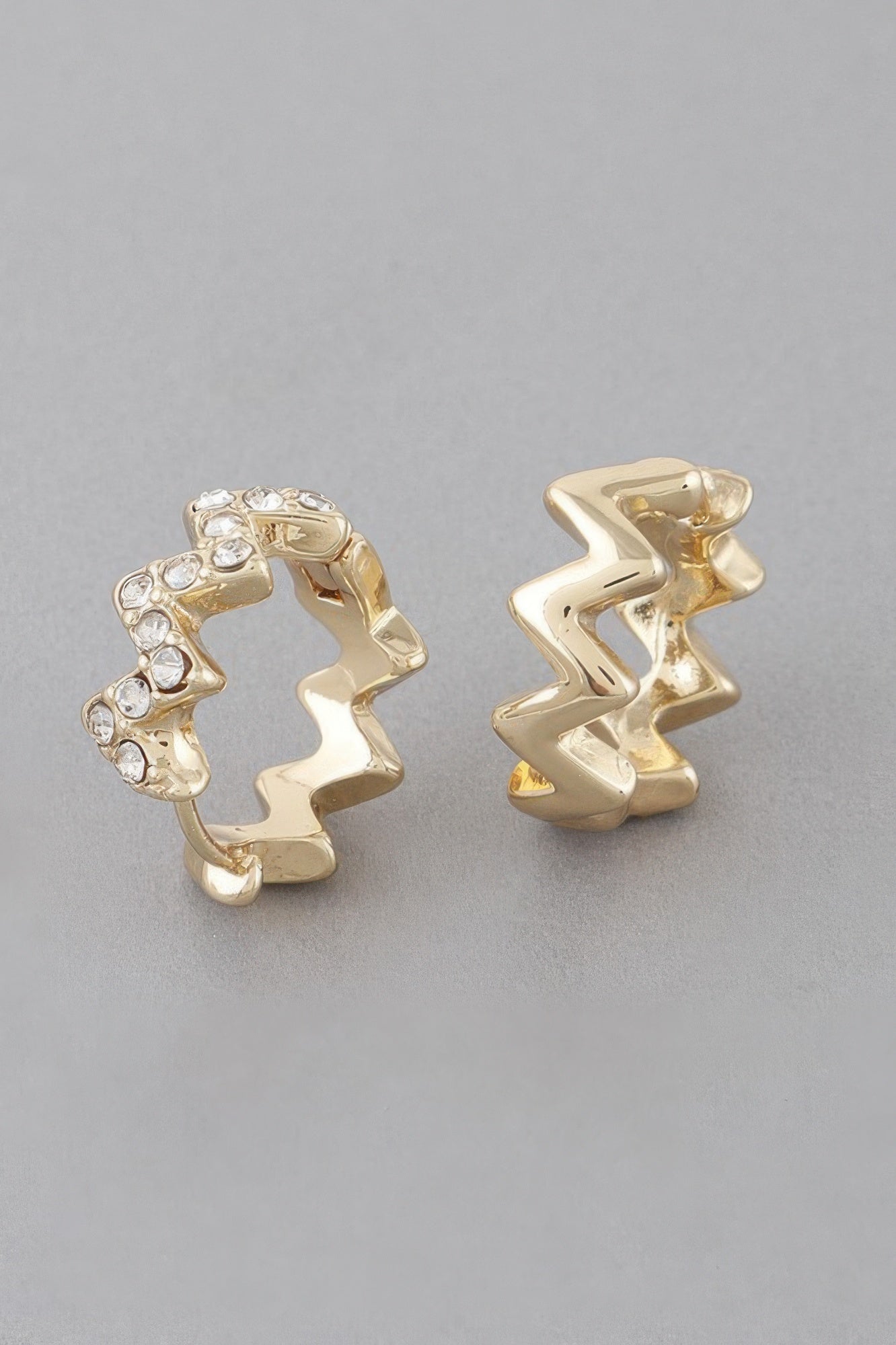 Jeweled Swivel Hoop Earrings
