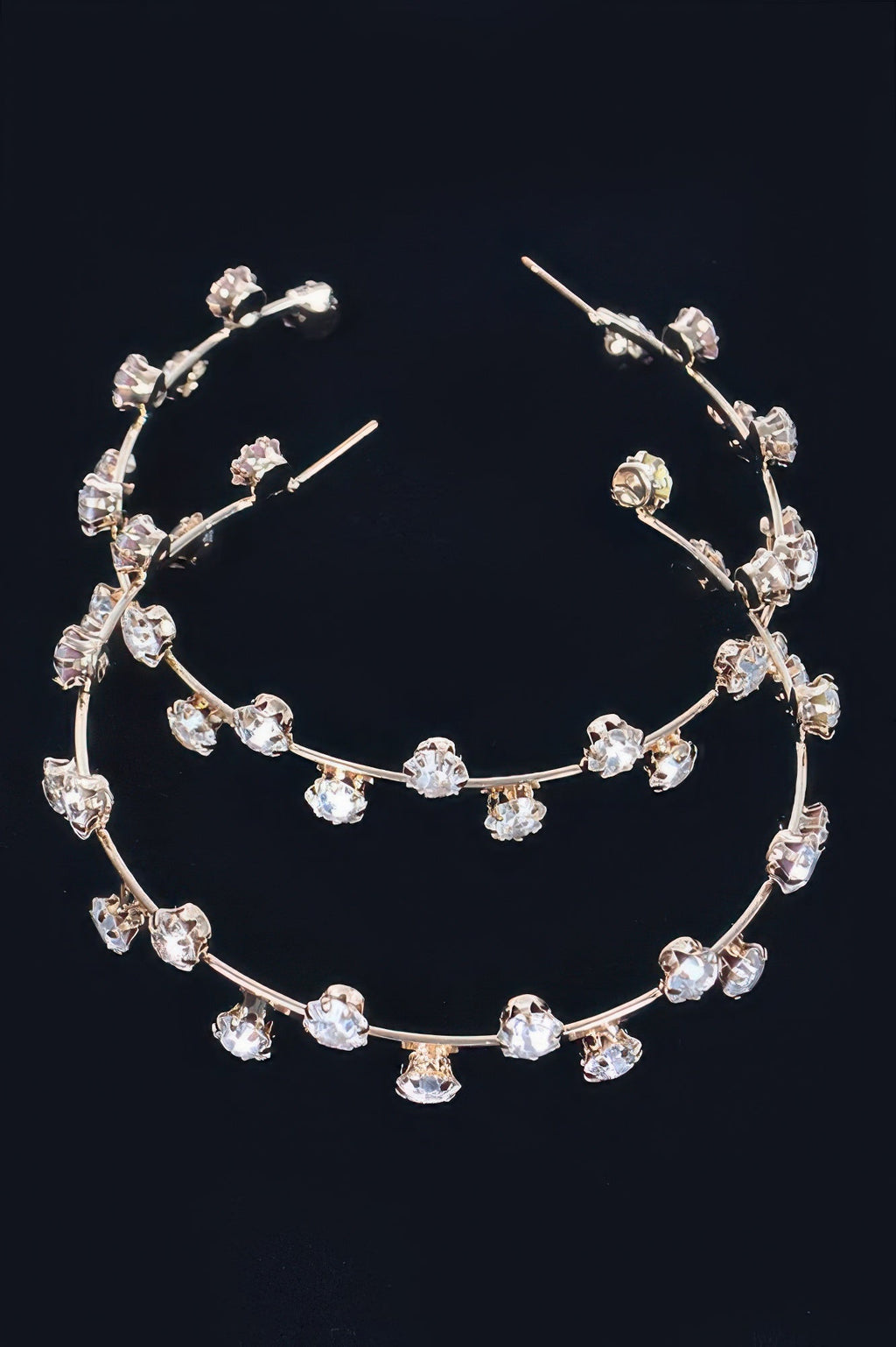 Rhinestone Hoop Earring