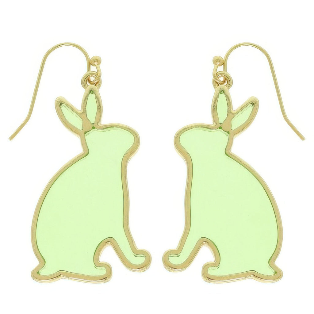 Easter Bunny Window Epoxy Dangle Earrings