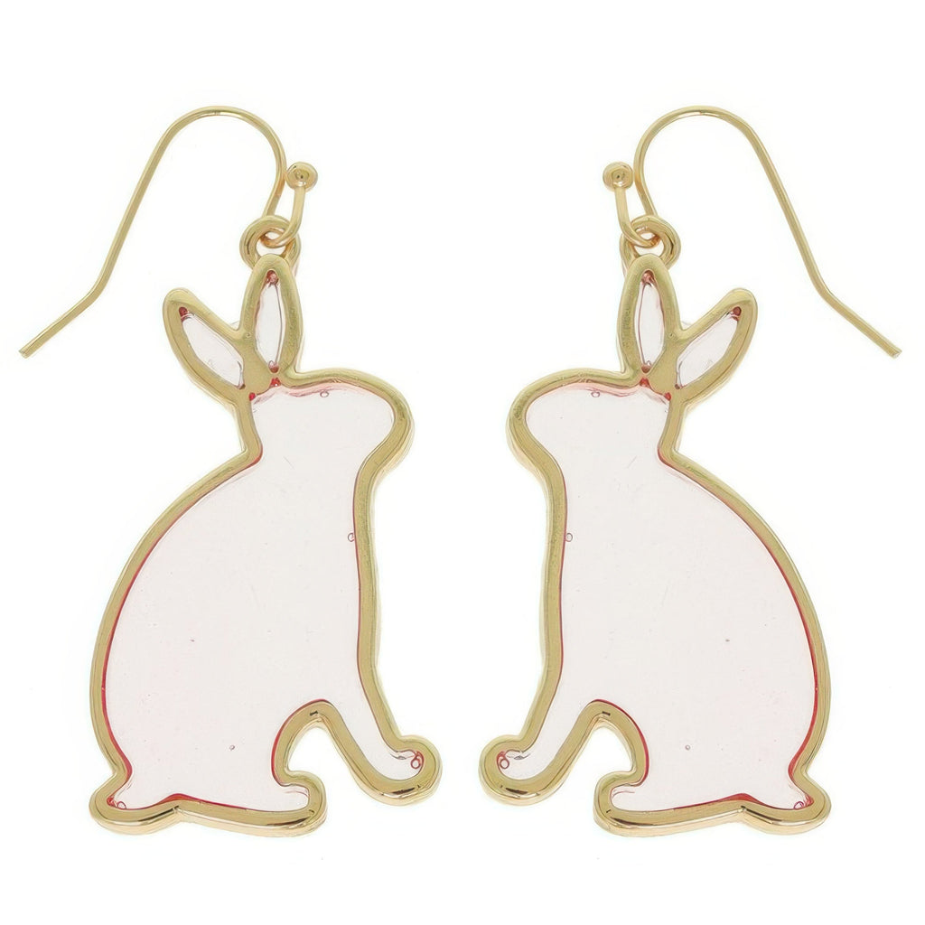 Easter Bunny Window Epoxy Dangle Earrings
