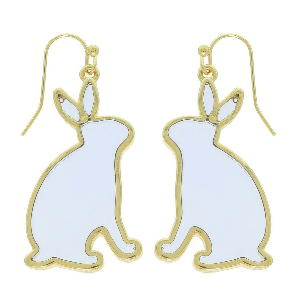 Easter Bunny Window Epoxy Dangle Earrings