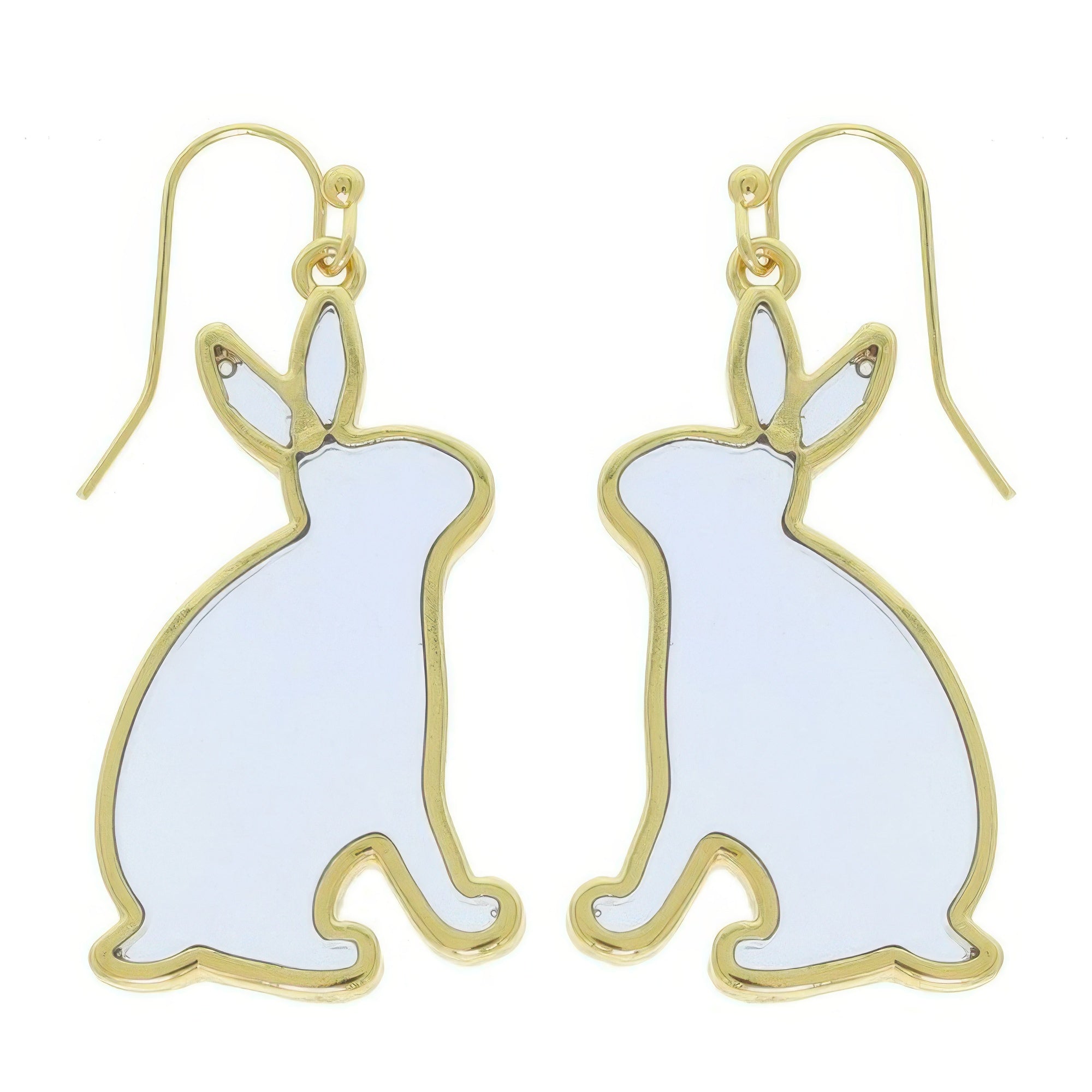 Easter Bunny Window Epoxy Dangle Earrings