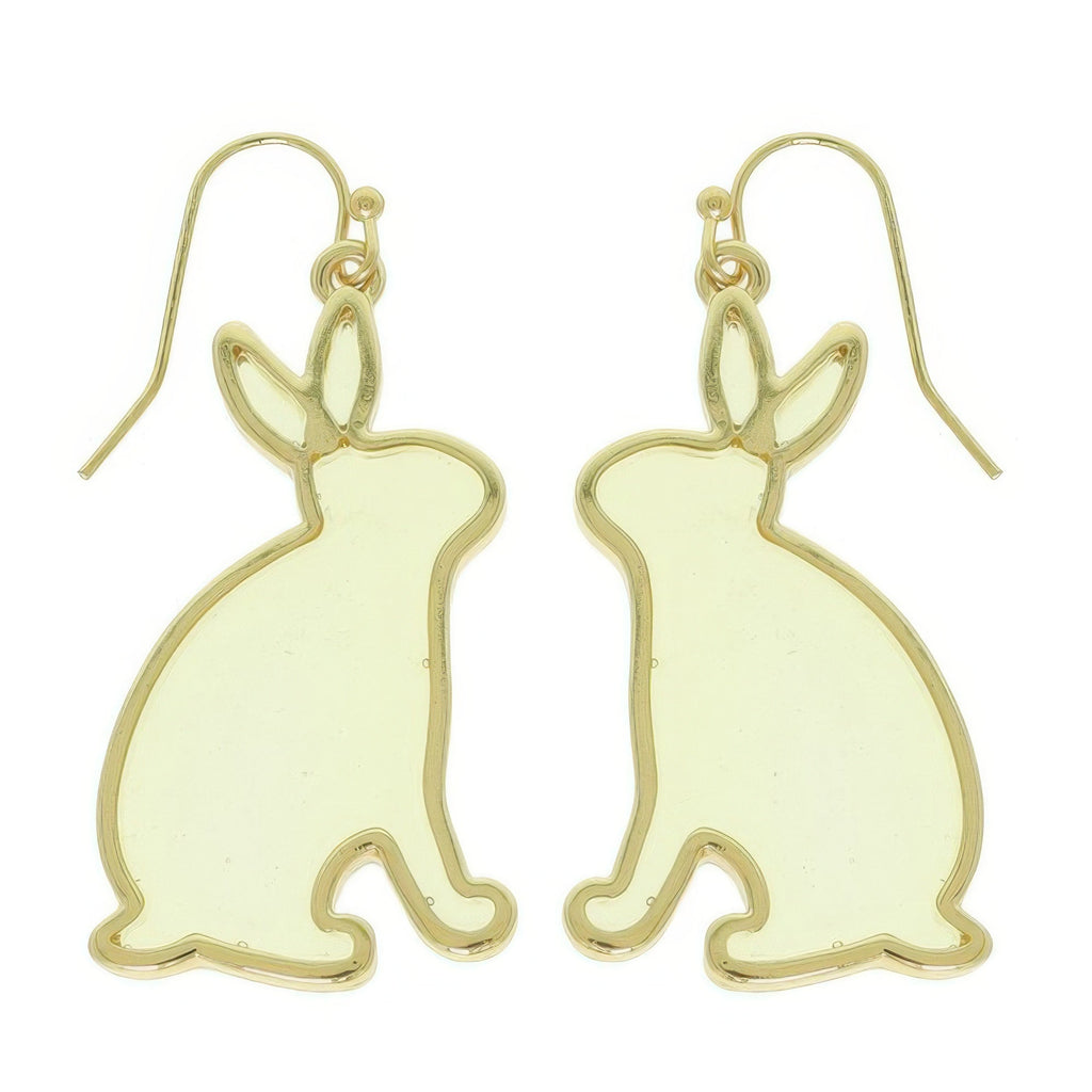 Easter Bunny Window Epoxy Dangle Earrings