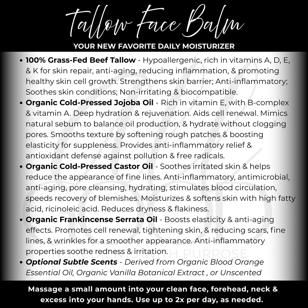 Tallow Face Balm - Vain'illa