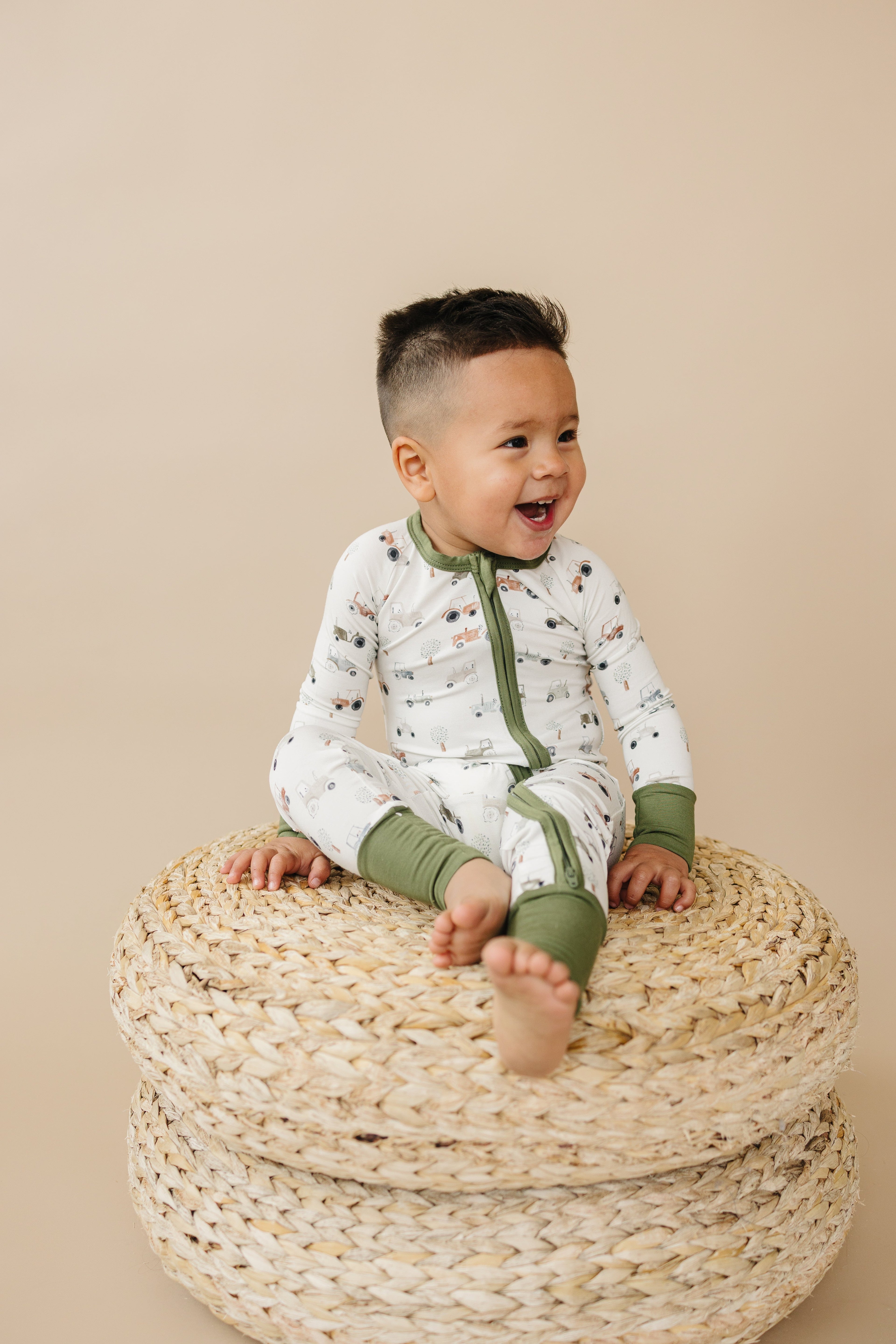 Tiny Tractors Bamboo Zippy Pajamas