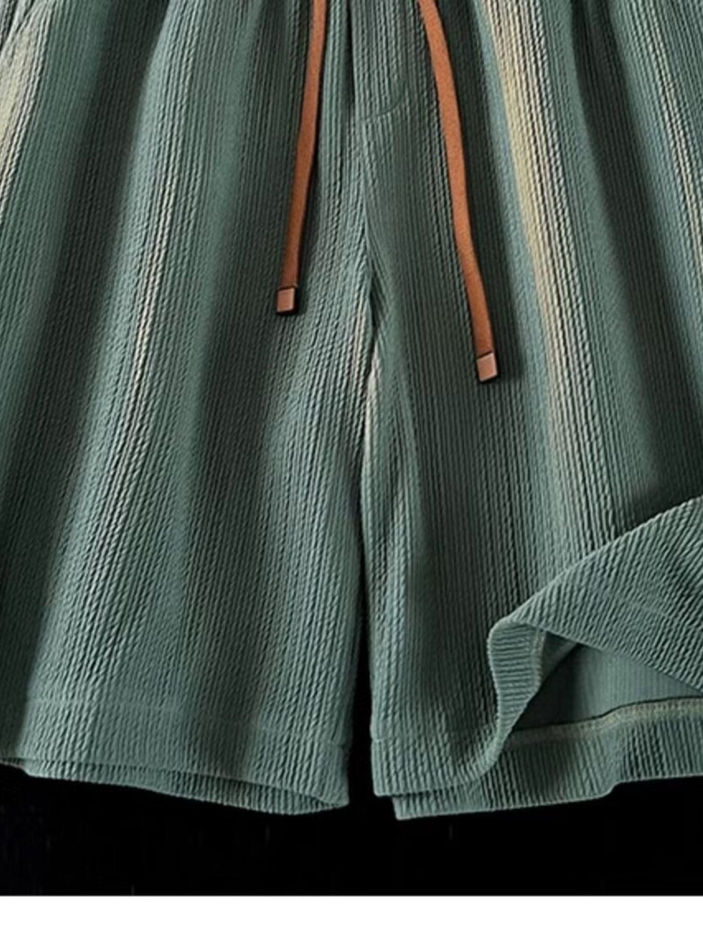 Men's Plus Size Casual Loose-Fit Textured Shorts