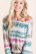 Tie Dye Print Terry Sweatshirt