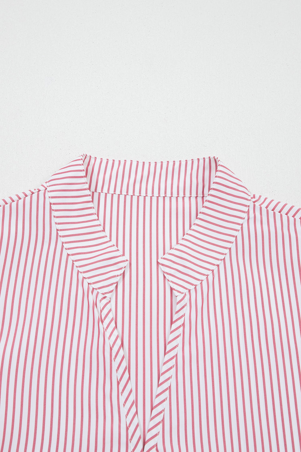 Red Stripe Plus Size Ruffled Hem Pinstriped Midi Dress