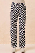 Gameday Theme Checkered Printed Pants