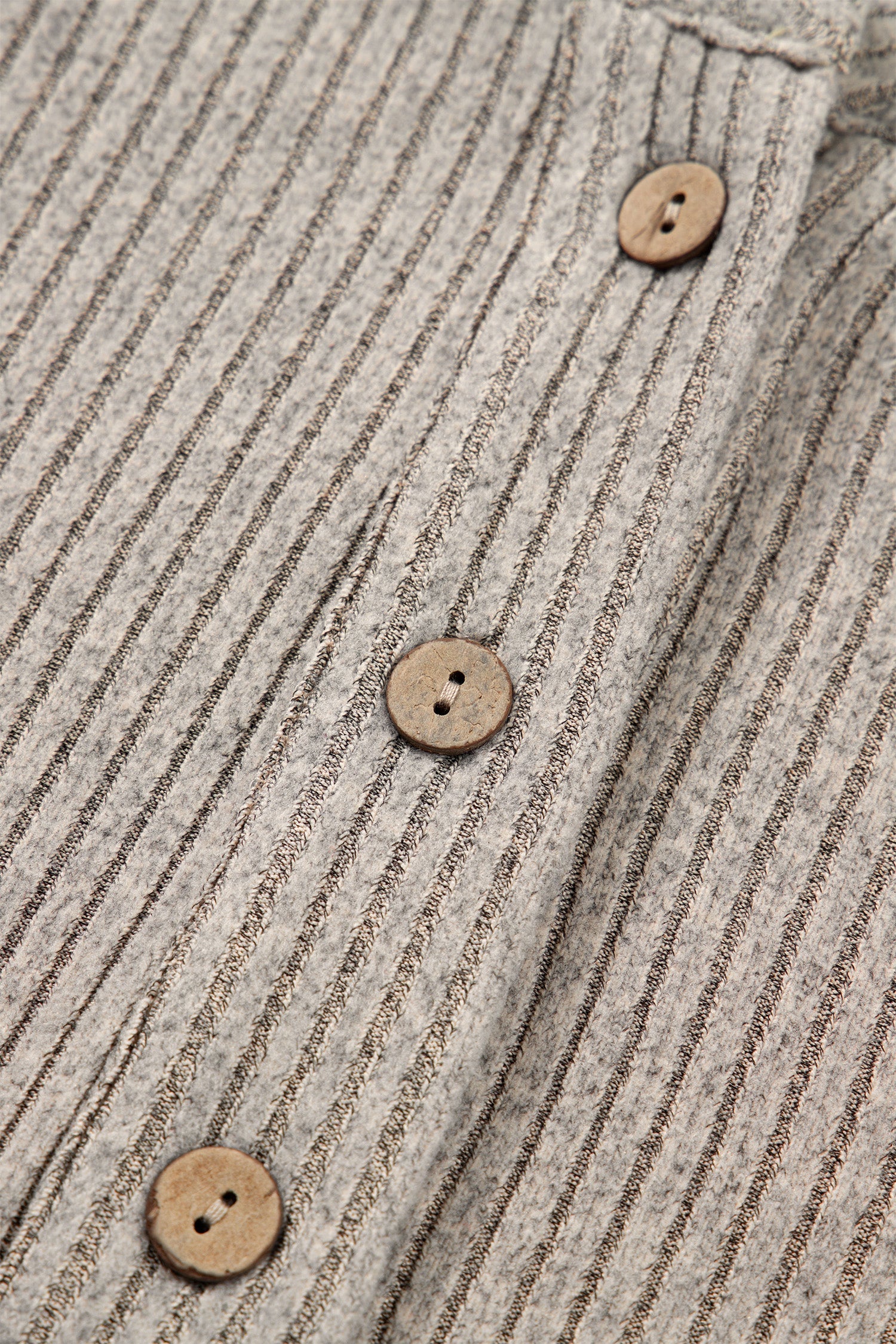 Simply Taupe Plus Size Ribbed Knit Kangaroo Pocket Henley Long Sleeve Top