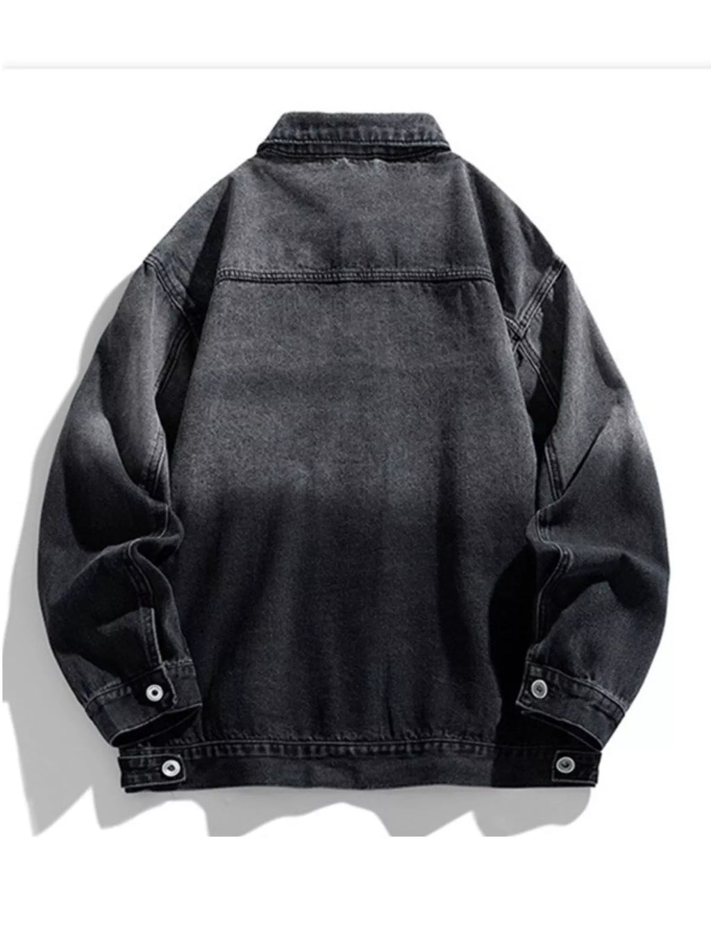 Men's Washed Button Up Denim Jacket