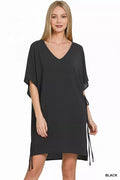 Woven Airflow Tie Side Cover Up