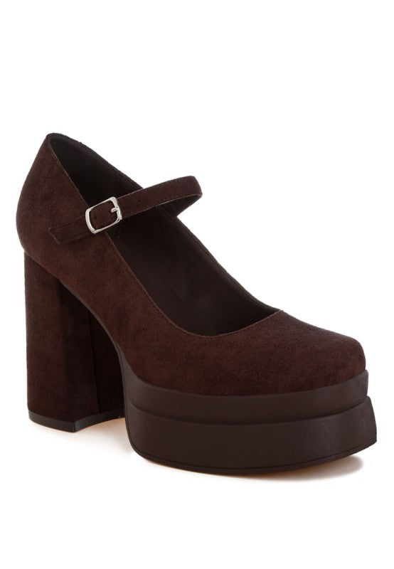 Kenny Chunky Dual Buckle Strap Heels
