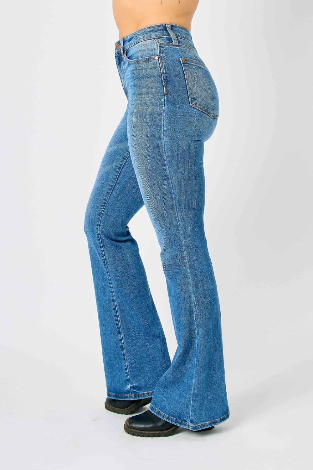 Full Size High-Waisted Classic Flare Jeans Plus Size