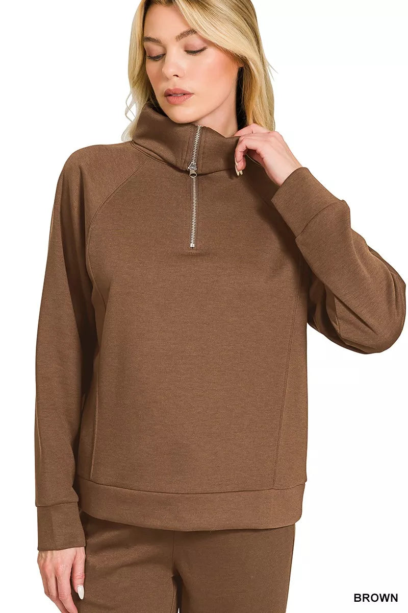 I am a Fashion Junky Scuba Half Zip Sweatshirts and Joggers Set