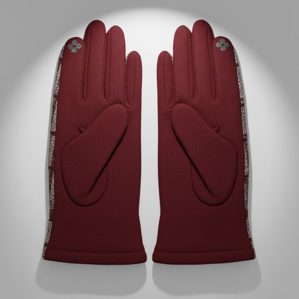 Women’s Touchscreen Winter Gloves Plaid Stylish Casual