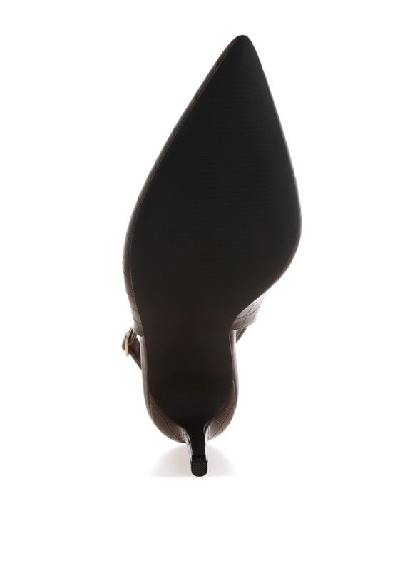 Halins Pointed Toe Slingback Heels