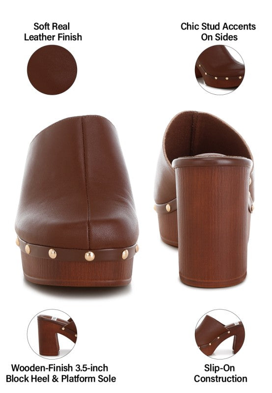 Benji Recycled Leather Clogs
