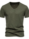 Men's Casual V-Neck Slim Fit T-Shirt