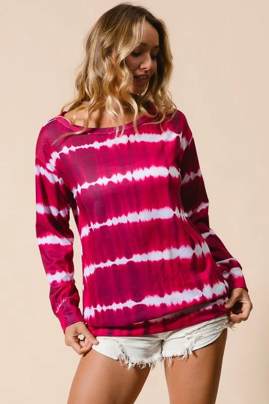 Tie Dye Print Terry Sweatshirt