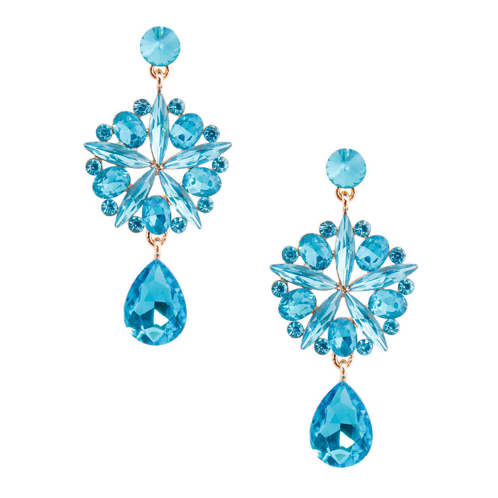 Statement Crystal Burst Earrings Stylish Fashion Jewelry