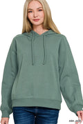 Drawstring Relaxed Fit Fleece Hoodie