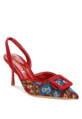 Miraya Embroidered Buckle Detail Stiletto Heels