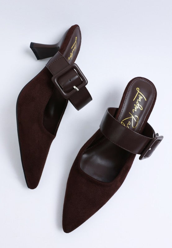 Onagra Microfiber Pointy Slip-On Mules